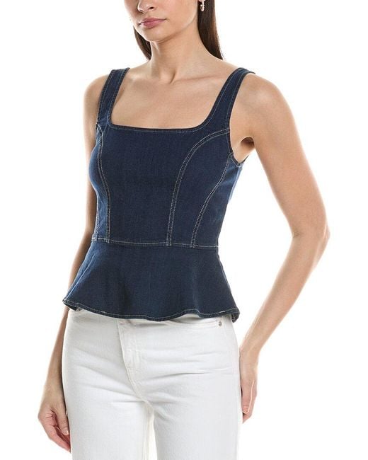 NVLT Blue Denim Corset Top