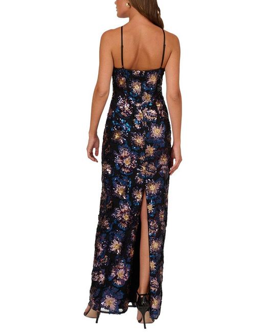 ADRIANNA EVE Blue Embellished Maxi Dress