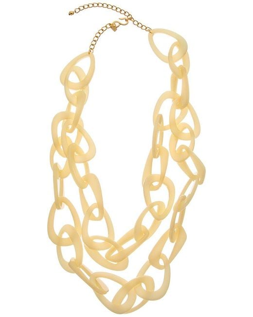 Kenneth Jay Lane Metallic Plated Resin Link Necklace