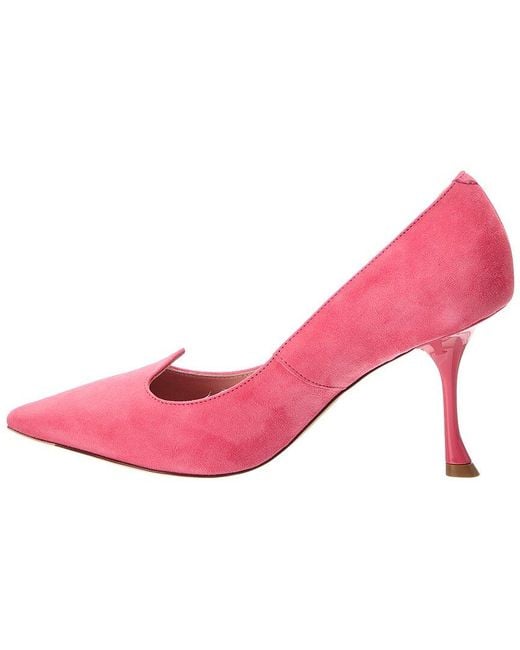 Roger Vivier Pink 80 Suede Pump