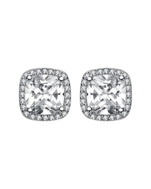 Genevive Jewelry Multicolor Silver Cz Drop Earrings