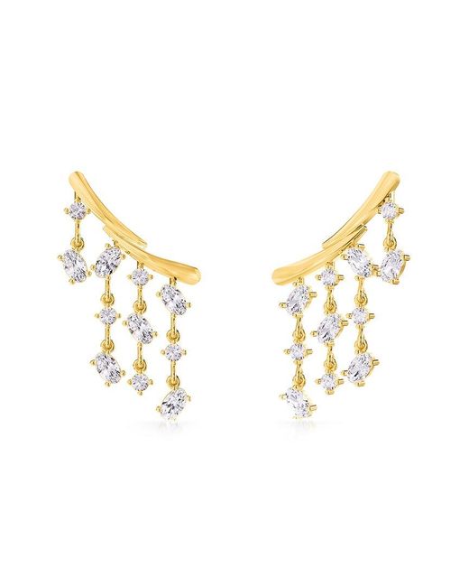 Lab Grown Diamonds Metallic 14K 2.90 Ct. Tw. Lab-Grown Diamond Dangle Earrings