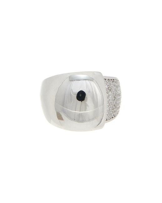 Meshmerise White 18K Over Cz Ring