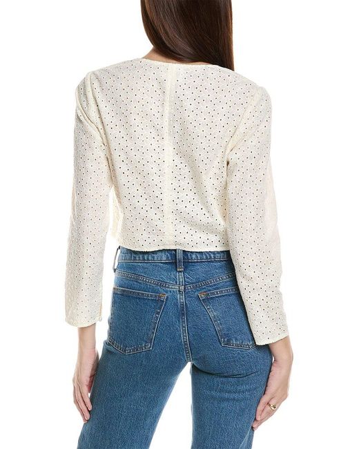 FRAME Blue Frame Eyelet Jacket