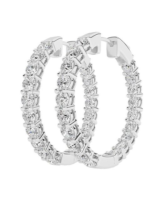 Lab Grown Diamonds White Lab-Grown Diamond Hoop Earrings
