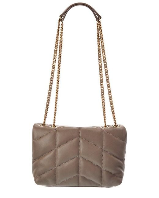 Saint Laurent Gray Dnu Inv Ysl Mini Leather Shoulder Bag
