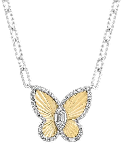 Effy Fine Jewelry Metallic 14K 0.72 Ct. Tw. Diamond Necklace