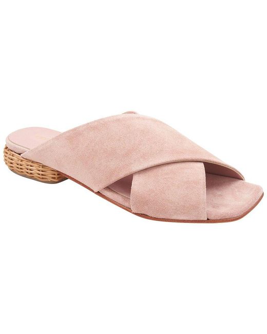 Andre Assous Pink Willa Leather Sandal