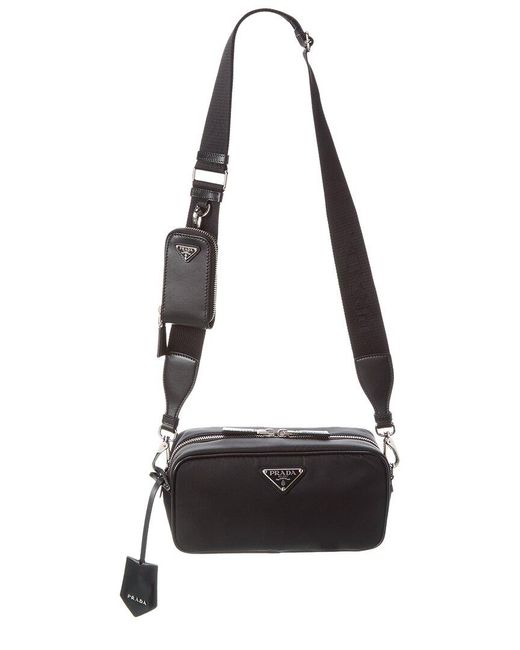Prada Black Logo Nylon Shoulder Bag