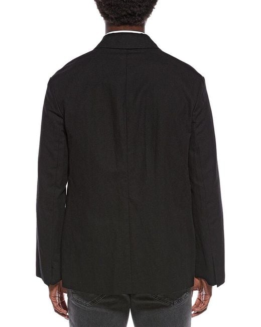 Lanvin Black Deconstructed Linen-Blend Jacket for men