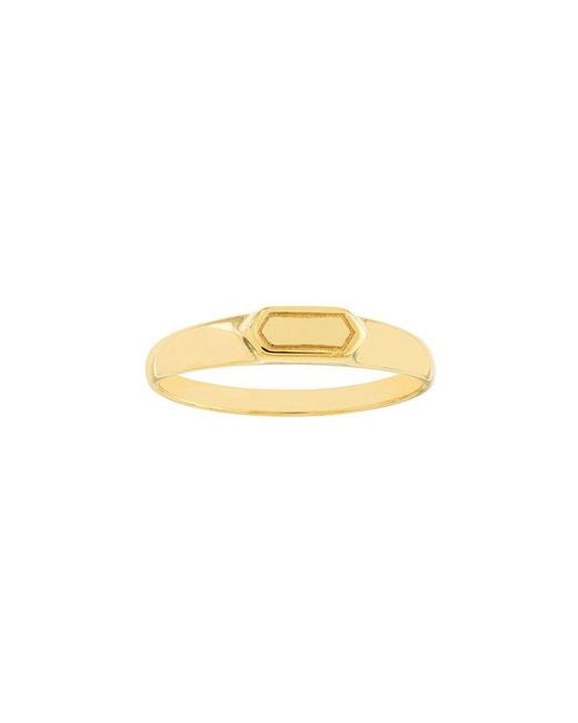 HAWLEY ST Metallic 14K Engravable Ring