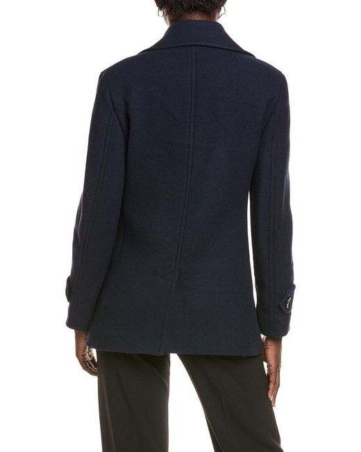 Boss Blue Capeaka Wool-Blend Coat