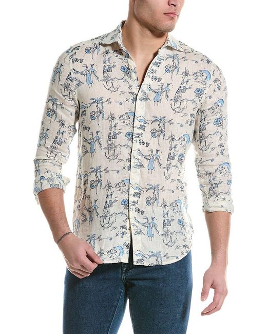 HIHO Gray Jeremy Linen Shirt for men