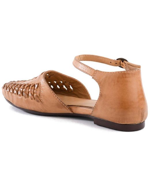 Seychelles Brown Crimson Leather Flat