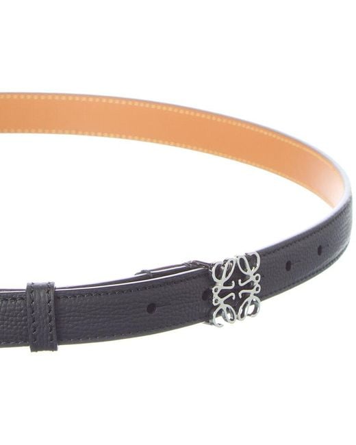 Loewe White Anagram Cube Leather Belt