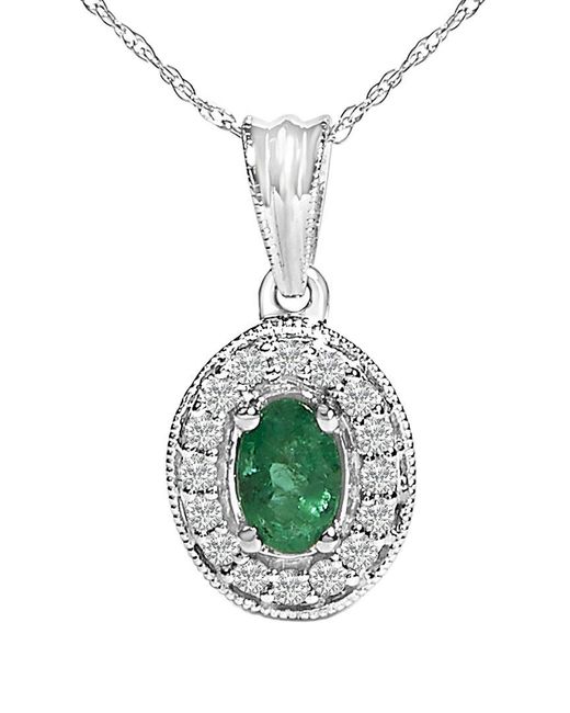Haus of Brilliance Metallic 14K Diamond & Pendant Necklace