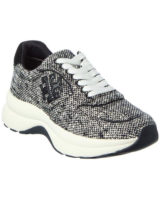 Tory Burch Black Kick Tweed Trainer