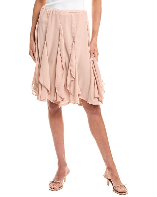 7021 Pink Ruffle Mini Skirt