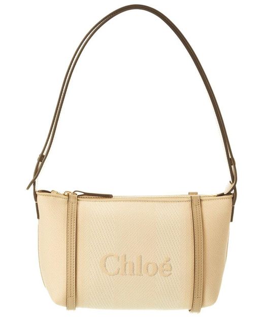 Chloé Natural Carry Canvas & Leather Shoulder Bag