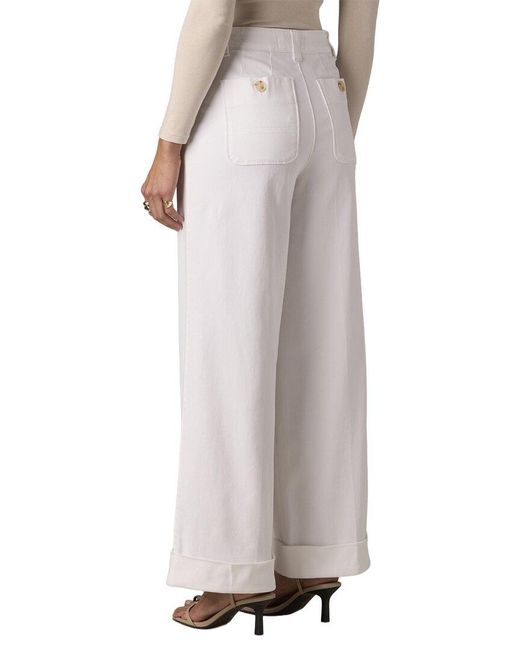 Wit & Wisdom White Skyrise Wide Leg Trouser Jean