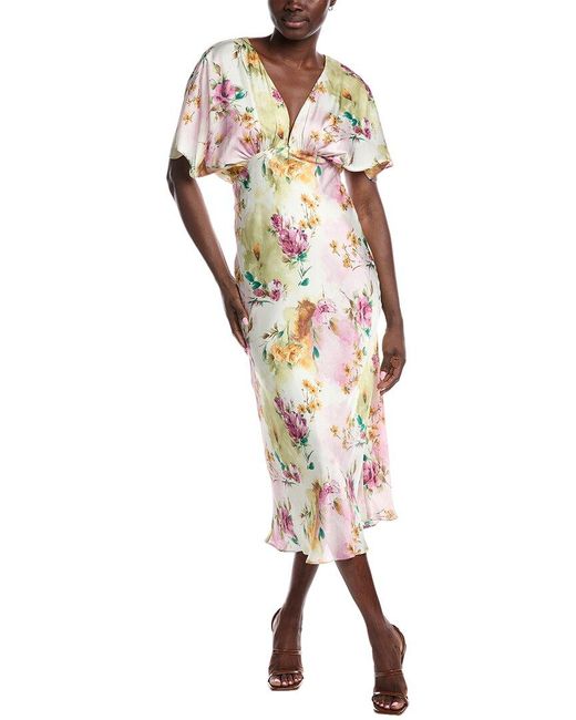 Fate Natural Caftan Sleeve Midi Dress