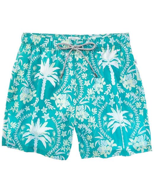 Vintage Summer Blue 4-Way Swim Short for men