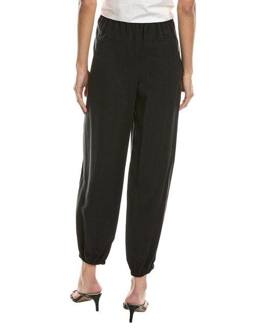 Theory Black Pull On Wide Jogger