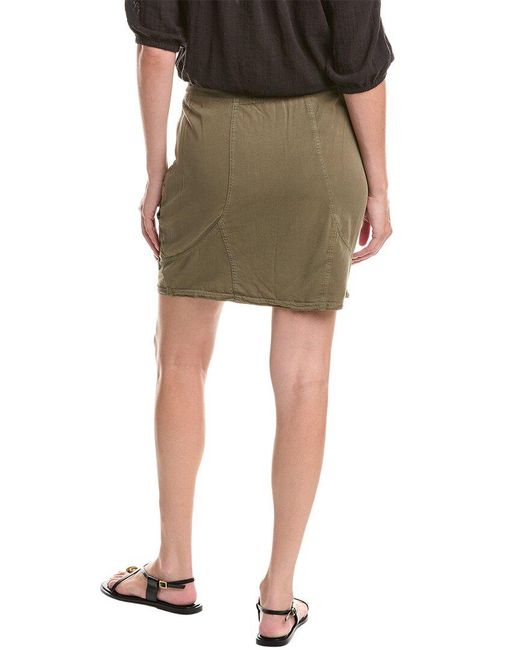 XCVI Green Leto Twill Mini Skirt