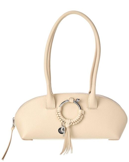 See By Chloé Natural Joan Double Handle Leather Satchel