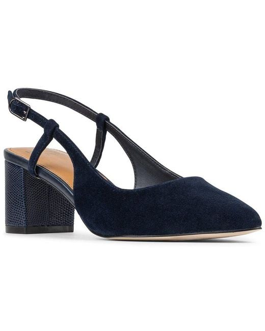 Donald J Pliner Blue Shanie Suede Slingback