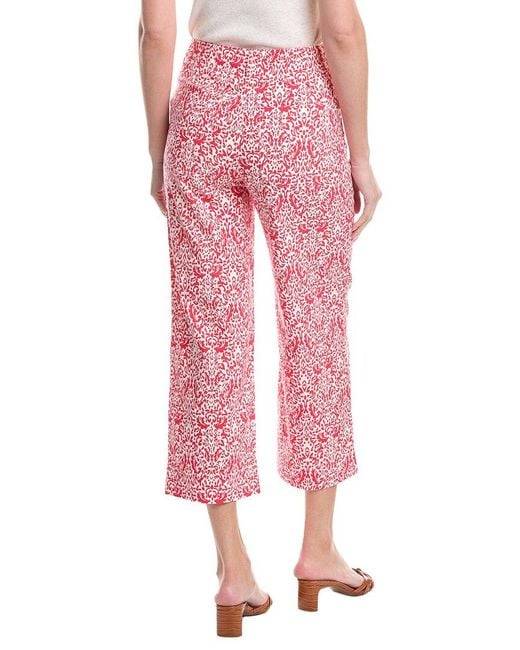 Renuar Pink Woven Linen-blend Pant