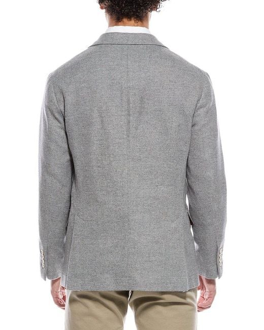 Brunello Cucinelli Gray Wool-Blend Jacket for men
