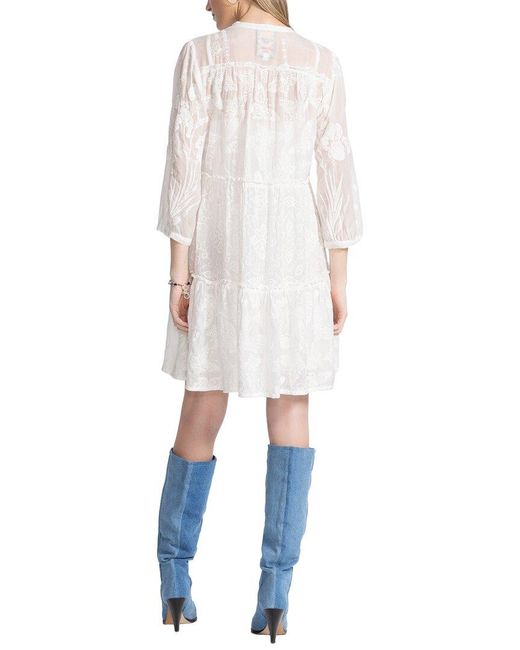 Johnny Was White Plus Kimberlee Dress