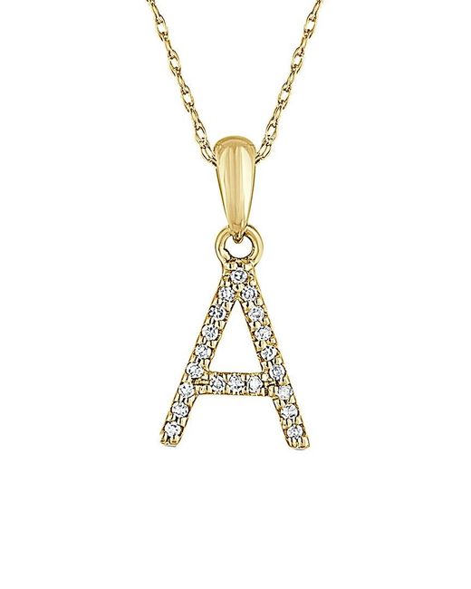 Sabrina Designs Metallic 14k Diamond A-z Initial Necklace (a-z)