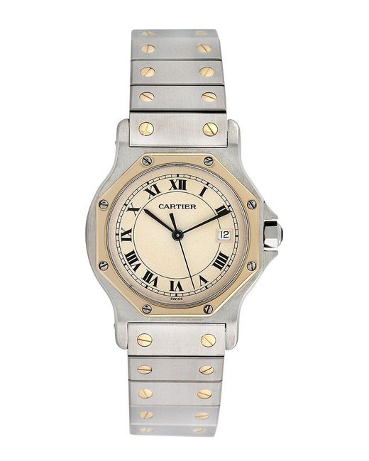 Cartier Metallic Santos Octagon Watch, Circa 1990S (Authentic Pre-Owned)