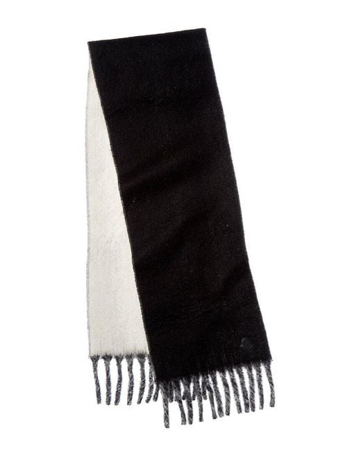 Moncler Black Alpaca & Wool-Blend Scarf