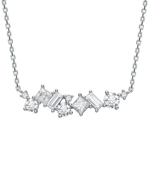 Genevive Jewelry Metallic Cluster Necklace