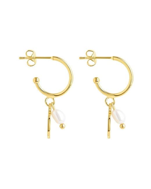 Sterling Forever Metallic 14K Plated Morgan Disk Dangle Earrings
