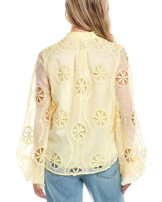 Bardot Natural Libbie Lace Blouse