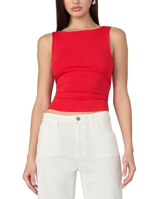 Joe's Jeans Red The Boatneck Tank Top