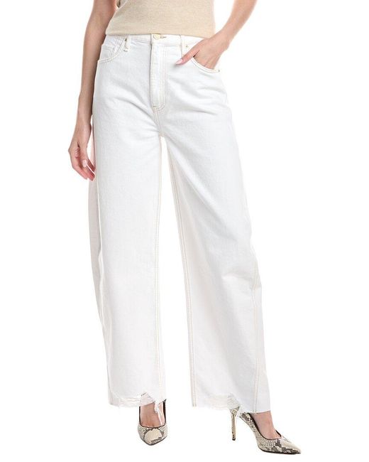 Hudson White Bailey Barrel Jean