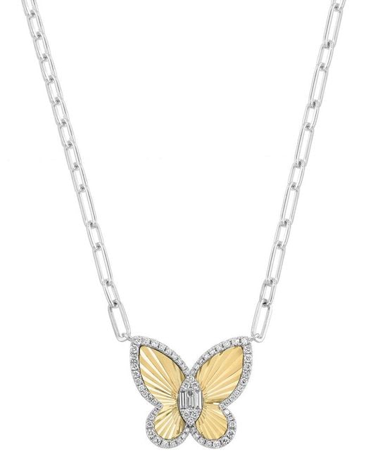 Effy Fine Jewelry Metallic 14K 0.72 Ct. Tw. Diamond Necklace