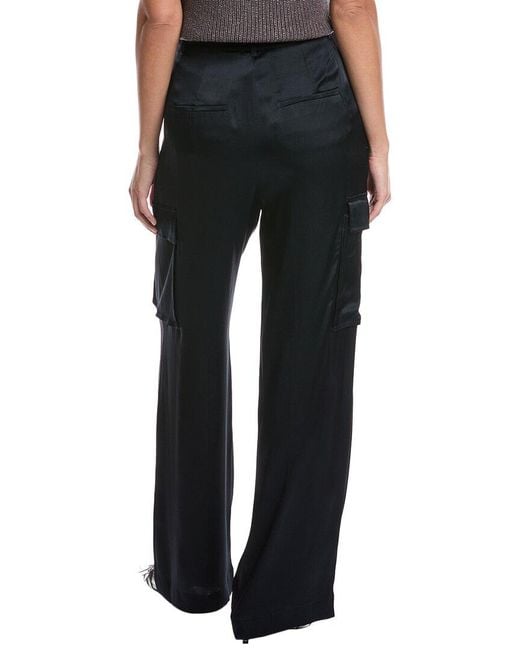 Marella Black Brillo Silk-Blend Long Trouser