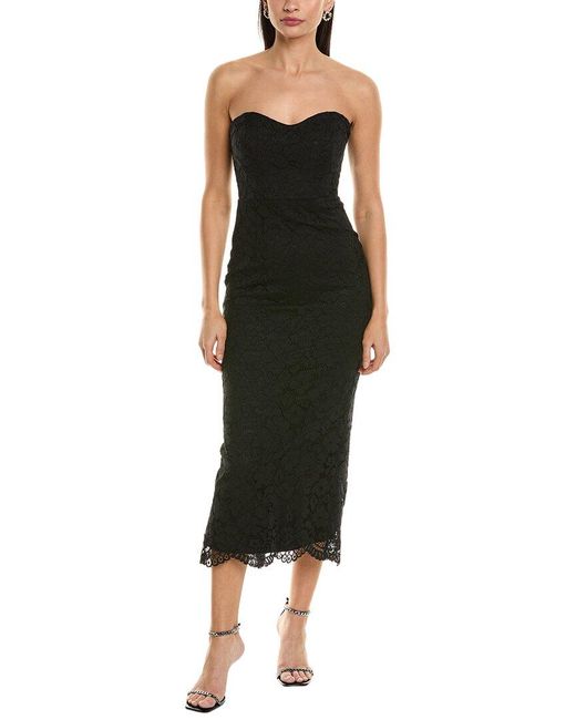 Bardot Black Kayleigh Lace Midi Dress