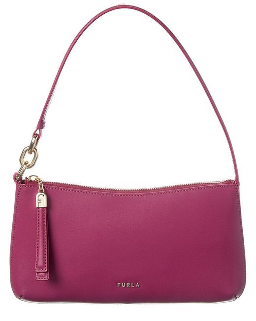 Furla Purple Cassiopea Leather Crossbody