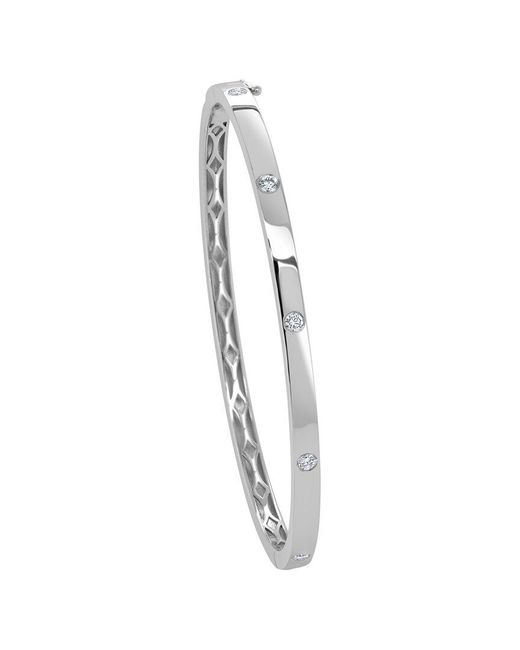 Sabrina Designs White 14k 0.30 Ct. Tw. Diamond Bangle Bracelet