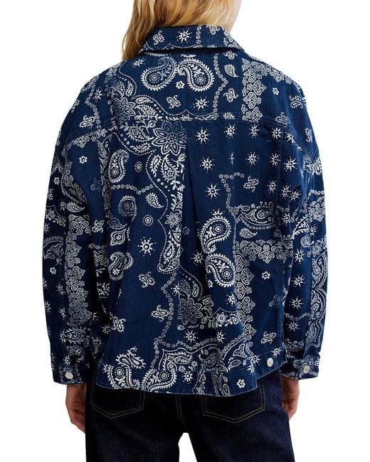 Free People Blue Opal Swing Jacket