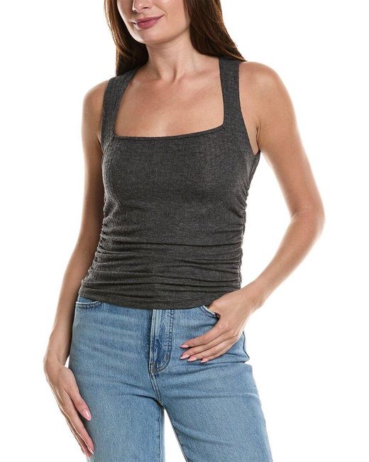 Project Social T Blue Soiree Side Ruched Tank