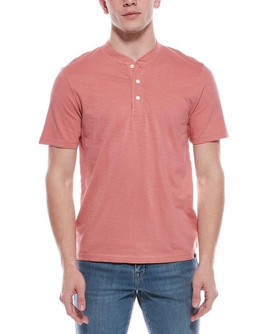 Faherty Brand Red Sunwashed Henley for men
