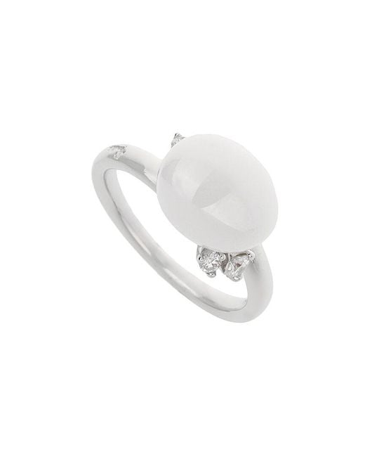 Pomellato White 18K 5.09 Ct. Tw. Diamond & Agate Ring